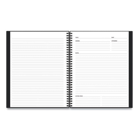 Aligned Business Notebook, Narrow Rule, Black Cover, 11 X 8.5, 78 Sheets