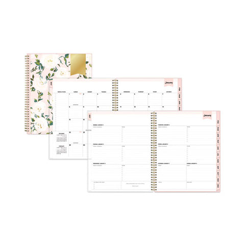 Day Designer Coming Up Roses Create-your-own Cover Weekly/monthly Planner, 11 X 8.5, Blush/cream Cover,12-month(jan-dec):2024