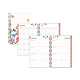 Fly By Frosted Weekly/monthly Planner, Fly By Butterflies Artwork, 8 X 5, Blush/pink Cover, 12-month (jan To Dec): 2024