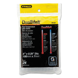 Dual Temperature Mini Glue Sticks, 0.28" X 4", Dries Clear, 24-pack