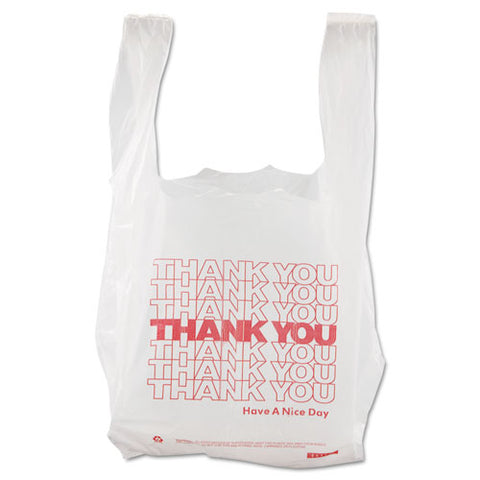 Thank You High-density Shopping Bags, 8" X 16", White, 2,000-carton