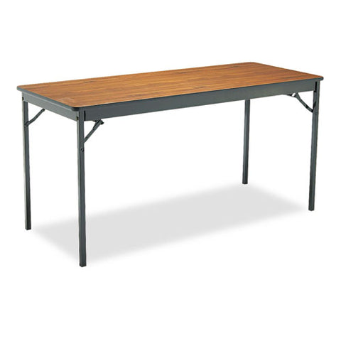 Special Size Folding Table, Rectangular, 60w X 24d X 30h, Walnut-black