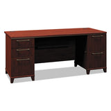 Enterprise Collection Double Pedestal Desk, 70.13" X 28.63" X 29.75", Harvest Cherry, (box 2 Of 2)