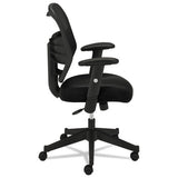 Vl531 Mesh High-back Task Chair With Adjustable Arms, Supports Up To 250 Lbs., Black Seat-black Back, Black Base