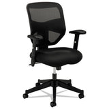 Vl531 Mesh High-back Task Chair With Adjustable Arms, Supports Up To 250 Lbs., Black Seat-black Back, Black Base