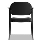 Vl616 Stacking Guest Chair With Arms, Black Seat-black Back, Black Base