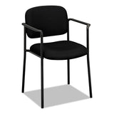 Vl616 Stacking Guest Chair With Arms, Black Seat-black Back, Black Base