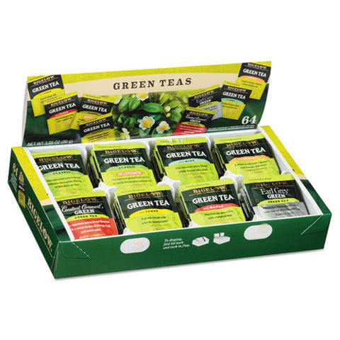 Green Tea Assortment, Tea Bags, 64-box, 6 Boxes-carton