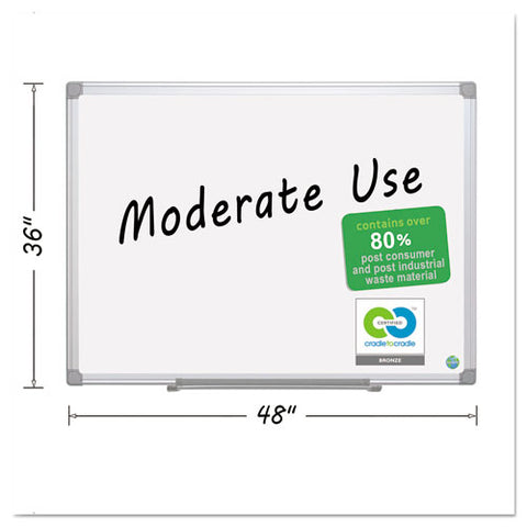 Earth Easy-clean Dry Erase Board, White-silver, 36x48