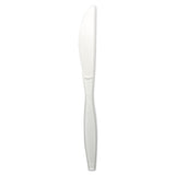 Heavyweight Polypropylene Cutlery, Knife, White, 1000-carton