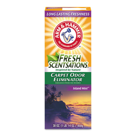 Fresh Scentsations Carpet Odor Eliminator, Island Mist, 30 Oz Box, 6-carton