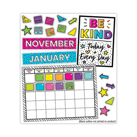 Calendar Bulletin Board Set, Kind Vibes, 129 Pieces