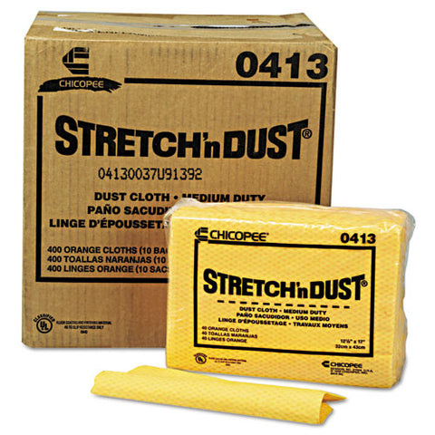 Stretch 'n Dust Cloths, 12 3-5 X 17, Yellow, 400-carton