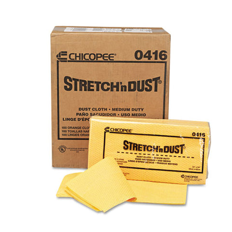 Stretch 'n Dust Cloths, 23 1-4 X 24, Orange-yellow, 20-bag, 5 Bags-carton