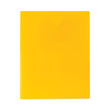 Two-pocket Heavyweight Poly Portfolio Folder, 11 X 8.5, Yellow, 25/box