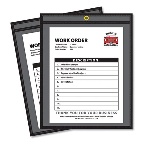 Shop Ticket Holders, Stitched, One Side Clear, 75 Sheets, 9 X 12, 25-box