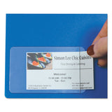 Self-adhesive Business Card Holders, Side Load, 2 X 3 1-2, Clear, 10-pack