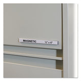 Hol-dex Magnetic Shelf-bin Label Holders, Side Load, 1-2" X 6", Clear, 10-box