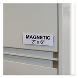 Hol-dex Magnetic Shelf-bin Label Holders, Side Load, 2" X 6", Clear, 10-box