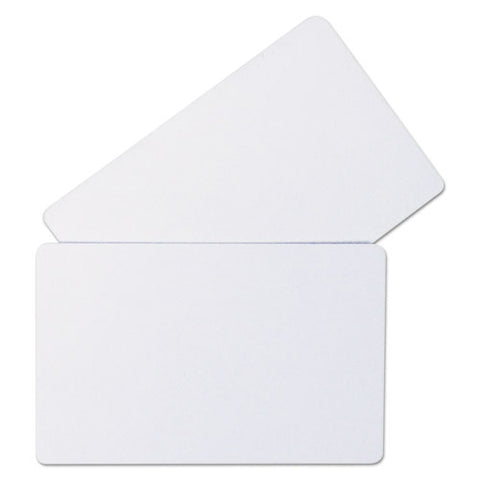 Pvc Id Badge Card, 3 3-8 X 2 1-8, White, 100-pack