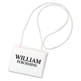 Name Badge Kits, Top Load, 4 X 3, Clear, Elastic Cord, 50-box