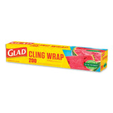 Clingwrap Plastic Wrap, 200 Square Foot Roll, Clear, 12-carton