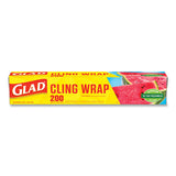 Clingwrap Plastic Wrap, 200 Square Foot Roll, Clear, 12-carton