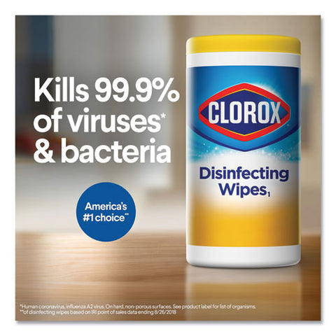 Disinfecting Wipes, 7 X 8, Crisp Lemon, 35-canister