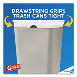 Tall Kitchen Drawstring Trash Bags, 13 Gal, 0.72 Mil, 24" X 27.38", Gray, 400-carton