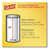 Odorshield Tall Kitchen Drawstring Bags, 13 Gal, 0.95 Mil, 24" X 27.38", White, 240-carton