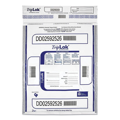 Deposit Bag, 12 X 16, 2 Mil Thick, Plastic, White, 100-pack