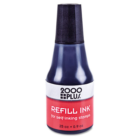 Self-inking Refill Ink, Black, 0.9 Oz. Bottle