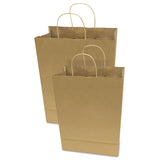 Premium Shopping Bag, 10"  X 4.5" X 13", Brown Kraft, 50-box