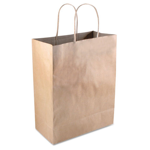 Premium Shopping Bag, 8" X 4" X 10.25", Brown Kraft, 50-box