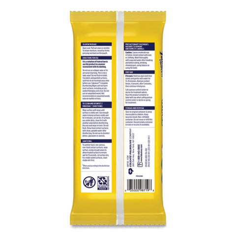 Multi Purpose Wipes, Lemon, 7 X 7, 24-pack, 12 Packs-carton