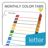 Onestep Printable Table Of Contents And Dividers, 12-tab, Jan. To Dec., 11 X 8.5, White, 1 Set