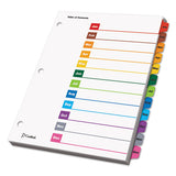 Onestep Printable Table Of Contents And Dividers, 12-tab, Jan. To Dec., 11 X 8.5, White, 1 Set