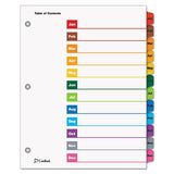 Onestep Printable Table Of Contents And Dividers, 12-tab, Jan. To Dec., 11 X 8.5, White, 1 Set