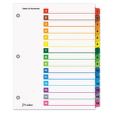 Onestep Printable Table Of Contents And Dividers, 15-tab, 1 To 15, 11 X 8.5, White, 1 Set