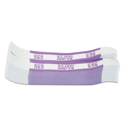 Currency Straps, Violet, $2,000 In $20 Bills, 1000 Bands-pack