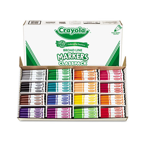 Non-washable Marker, Broad Bullet Tip, Assorted Colors, 256-box