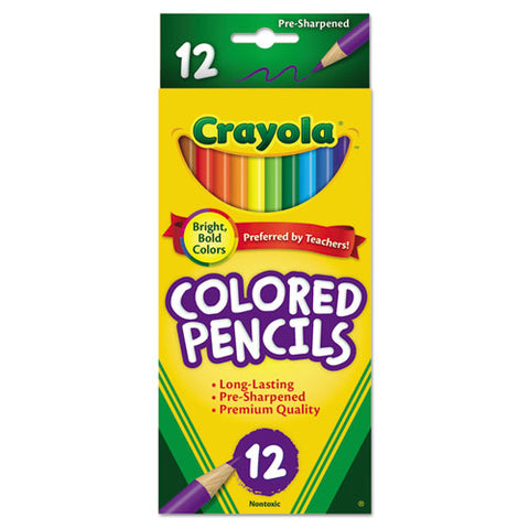 Long-length Colored Pencil Set, 3.3 Mm, 2b (#1), Assorted Lead-barrel Colors, Dozen