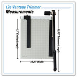 Vantage Guillotine Paper Trimmer-cutter, 15 Sheets, 12" Cut Length