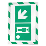 Duraframe Security Magnetic Sign Holder, 8 1-2" X 11", Green-white Frame, 2-pack