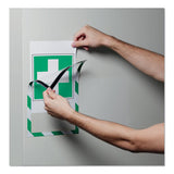 Duraframe Security Magnetic Sign Holder, 8 1-2" X 11", Green-white Frame, 2-pack