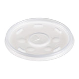 Plastic Lids For Foam Cups, Bowls And Containers, Flat With Straw Slot, Fits 6-14 Oz, Translucent, 1,000-carton