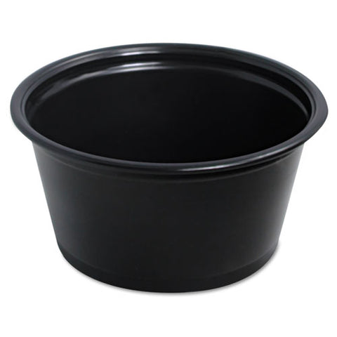 Conex Complements Polypropylene Portion-medicine Cups, 2 Oz, Black, 125-bag, 20 Bags-carton