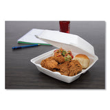 Foam Hinged Lid Containers, 3-compartment, 8.38 X 7.78 X 3.25, 200-carton