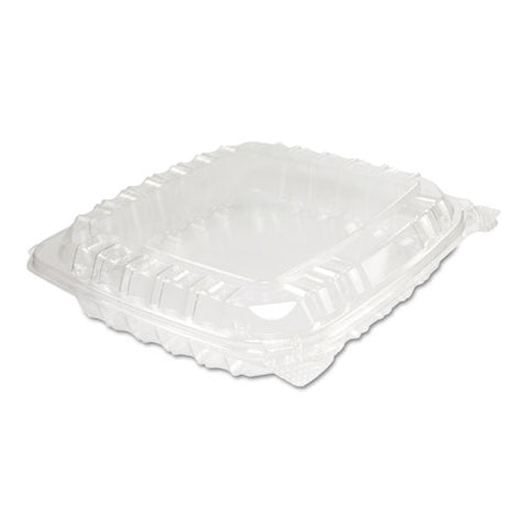 Clearseal Hinged-lid Plastic Containers, 8.31 X 8.31 X 2, Clear, 125-bag, 2 Bags-carton