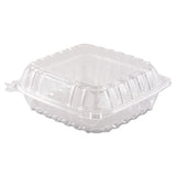 Clearseal Hinged-lid Plastic Containers, 8.3 X 8.3 X 3, Clear, 250-carton